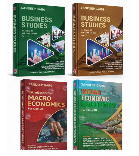 Sandeep Garg Macronomics Indian Economic Devolopment  Business Studies For 12th Cbse Set Of 3 Books